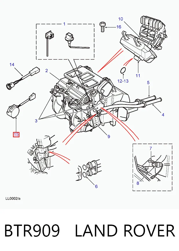 Kupić Czujnik temperatury wewnętrznej Land Rover Range Rover II LP, P38A w dobrej cenie