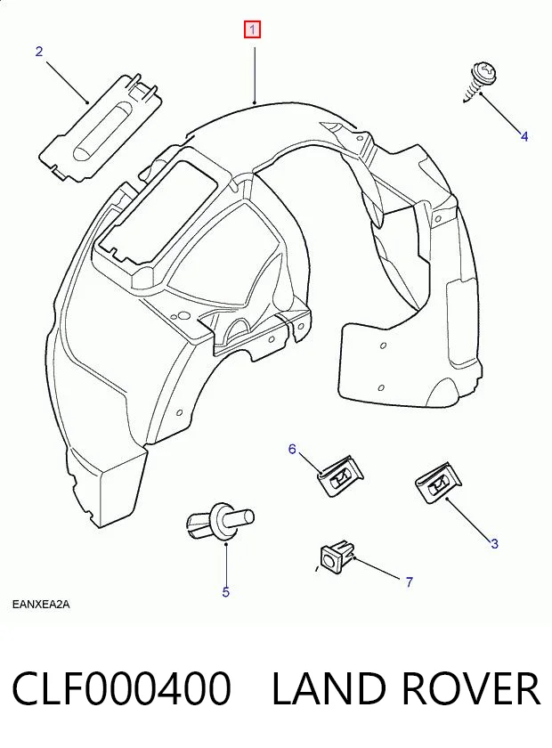 Nadkole błotnika przedniego prawe do Land Rover Freelander I L314