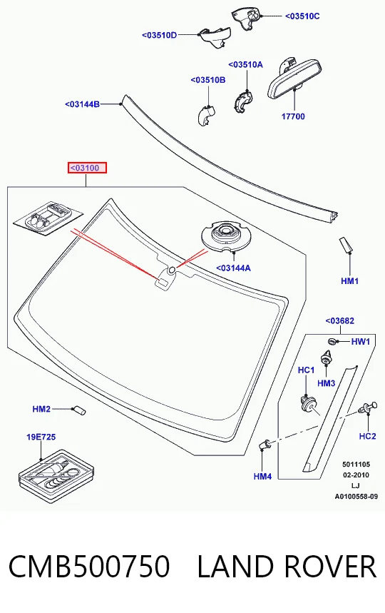 Szyba przednia do Land Rover Range Rover III L322
