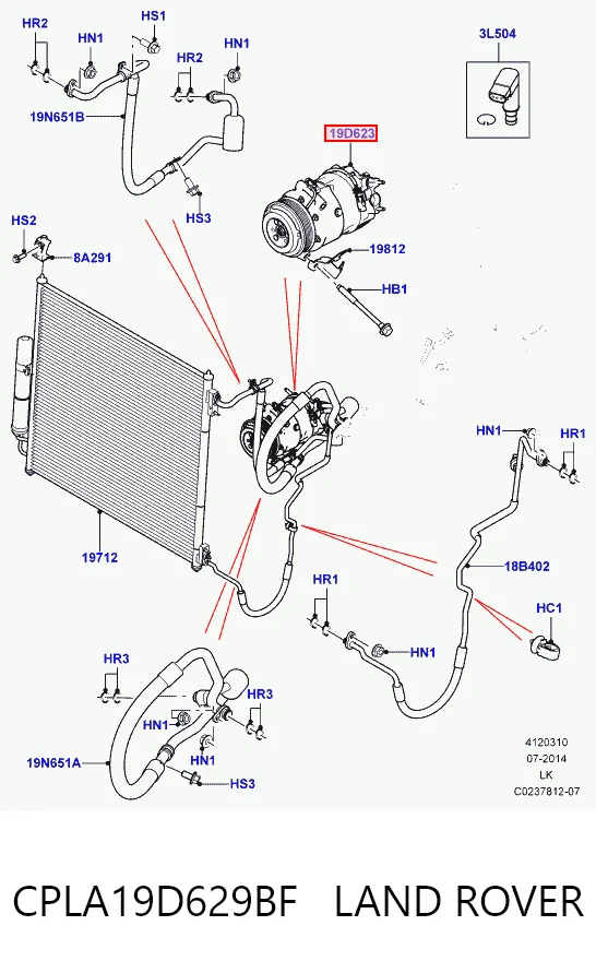 Do koszyka 1986AD1423 Bosch Sprężarka klimatyzacji