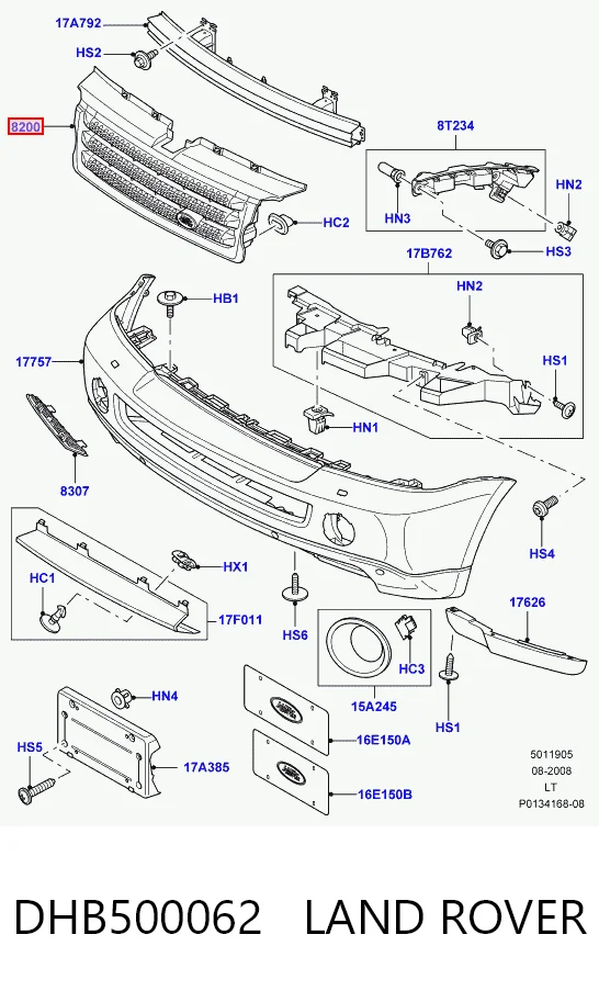 Atrapa chłodnicy do Land Rover Range Rover SPORT I L320