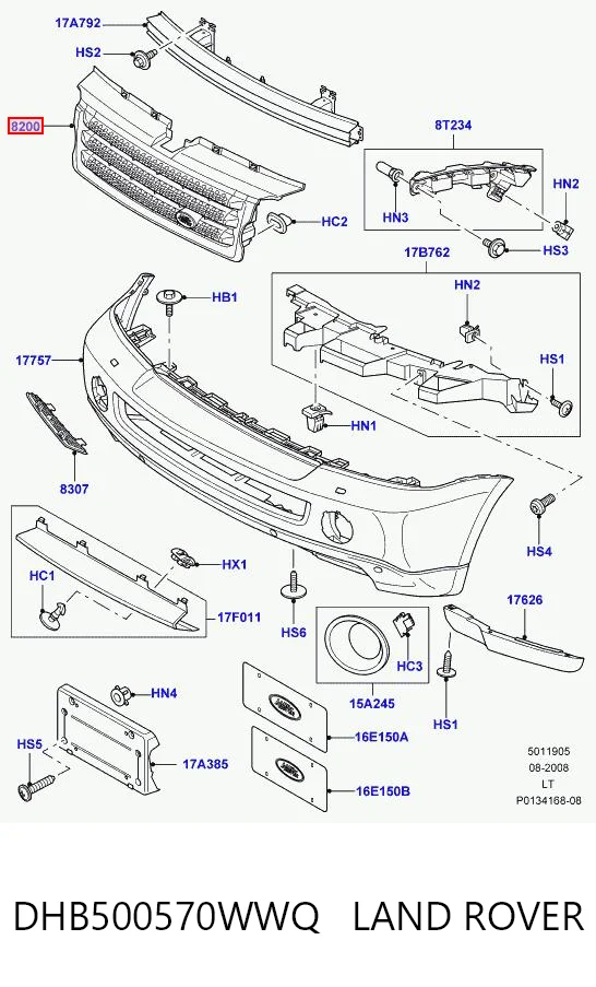 Atrapa chłodnicy do Land Rover Range Rover SPORT I L320