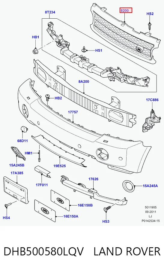 Atrapa chłodnicy do Land Rover Range Rover III L322