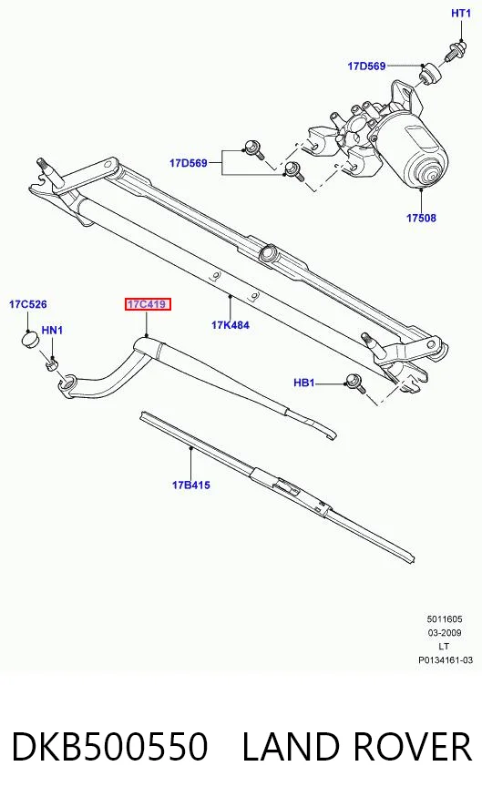 Ramię wycieraczki szyby przedniej do Land Rover Range Rover SPORT I L320