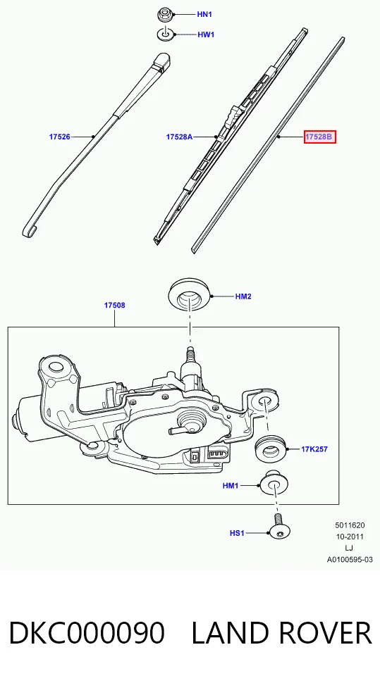 Kupić Pióro wycieraczki szyby tylnej Land Rover Range Rover III L322 w dobrej cenie