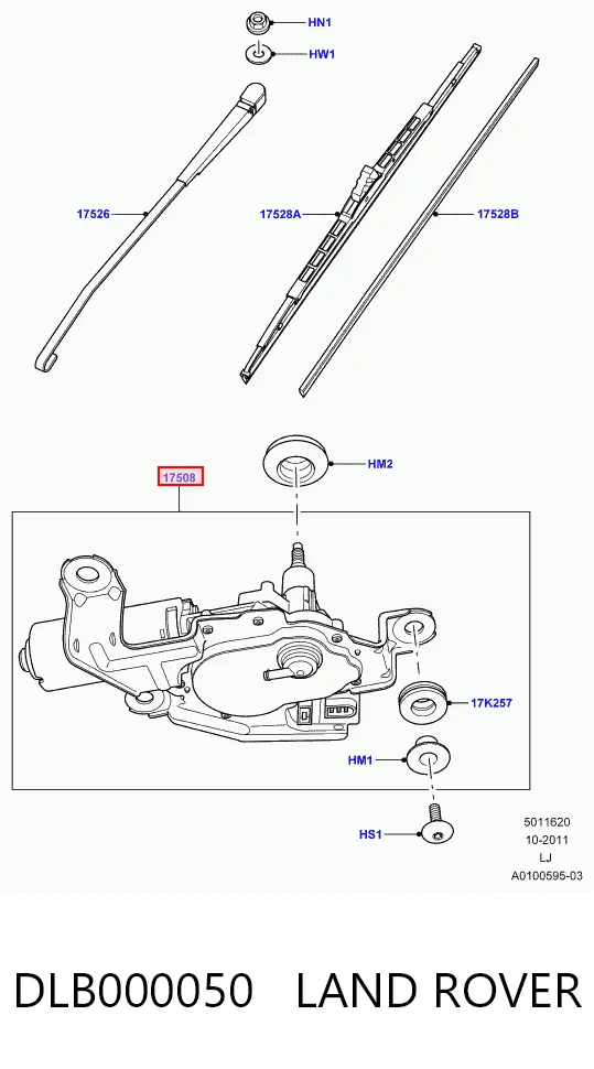 Kupić Silniczek wycieraczki tylnej szyby Land Rover Range Rover III L322 w dobrej cenie