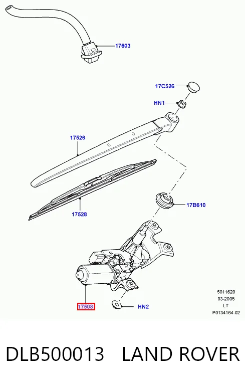 Silniczek wycieraczki tylnej szyby do Land Rover Range Rover SPORT I L320