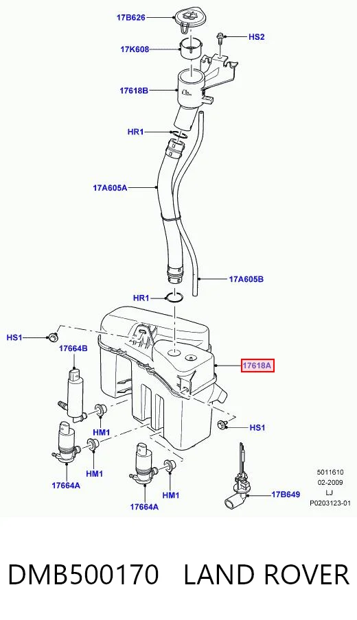 Zbiorniczek spryskiwacza szyb Land Rover Range Rover III SUV (L322) (2002 - 2009) cena, od 40,94 USD