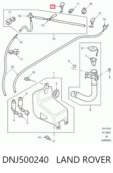 Kupić Dysza spryskiwacza szyby przedniej Land Rover Freelander I L314 w dobrej cenie