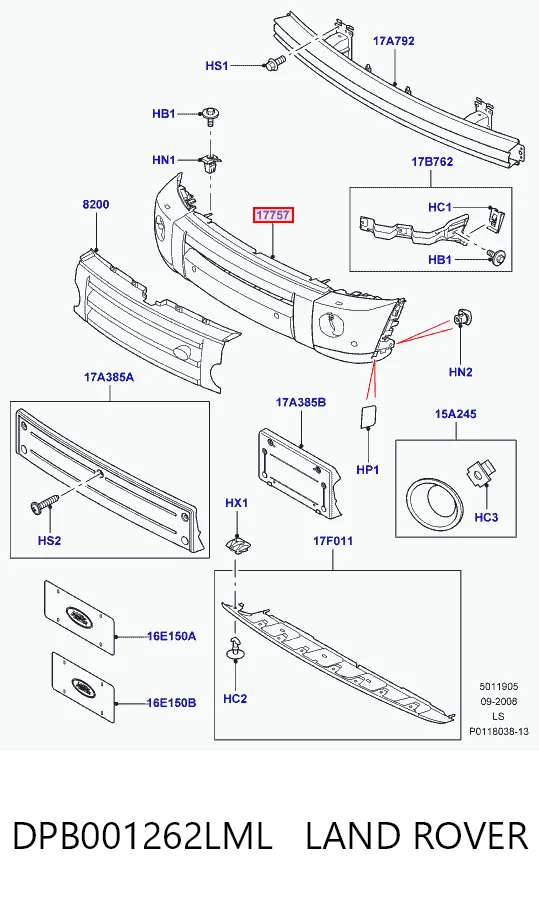 DPB001262LML Land Rover
