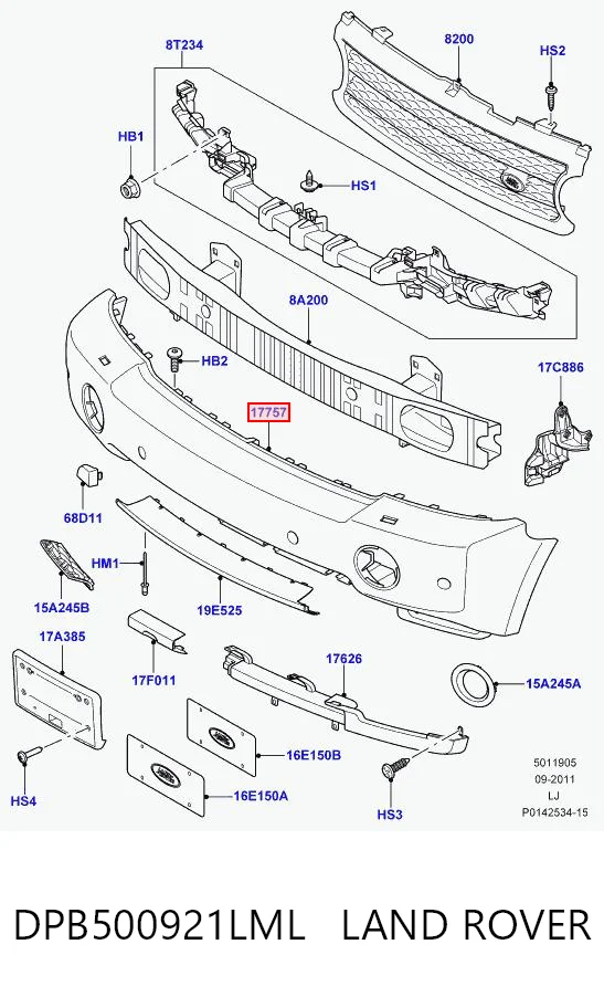 Zderzak przedni do Land Rover Range Rover III L322