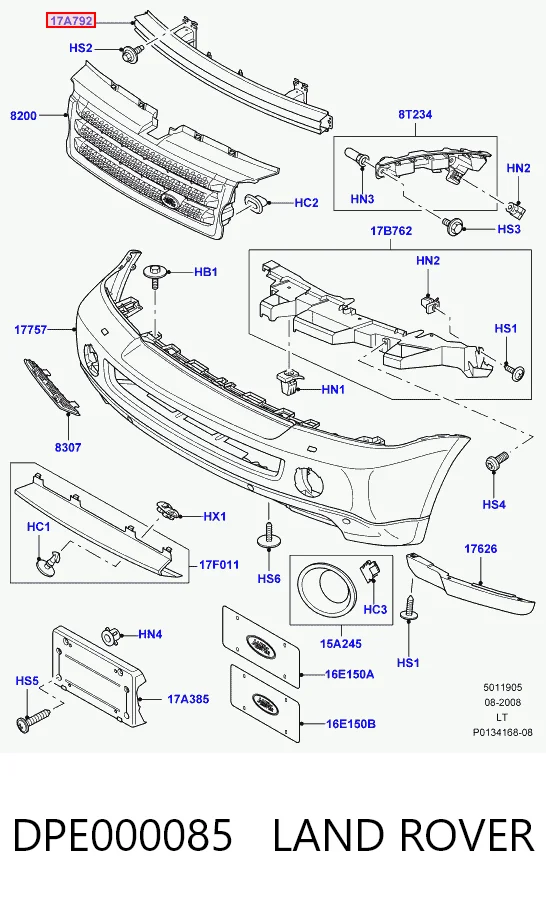 Wzmocnienie zderzaka przedniego Land Rover Discovery III SUV (LR3) (2004 - 2009) cena, od 241,27 USD
