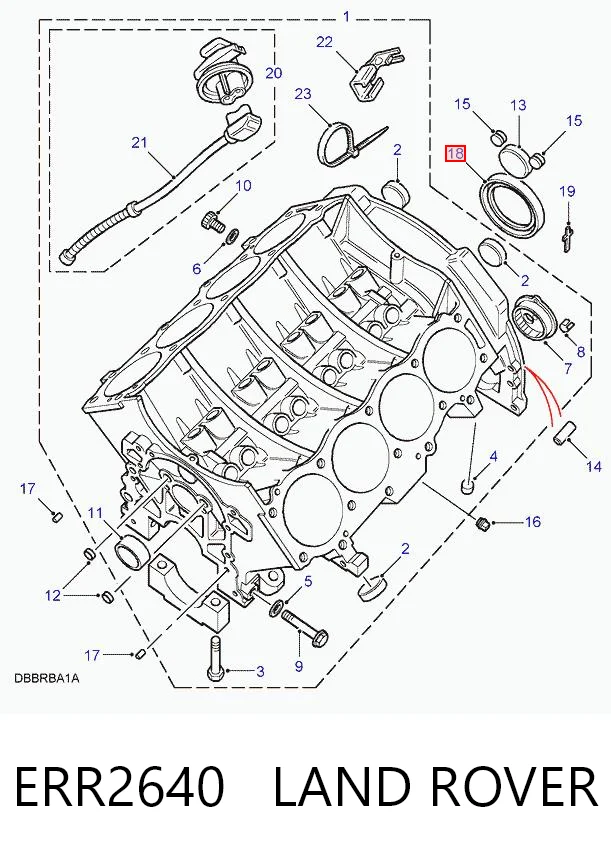 Uszczelniacz wału korbowego silnika tylny do Land Rover Range Rover II LP, P38A