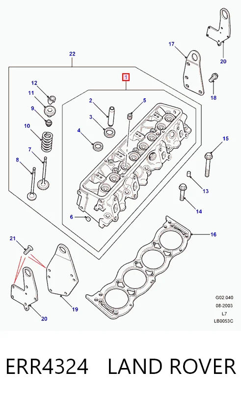 Głowica cylindrów do Land Rover Discovery II LJ ,LT