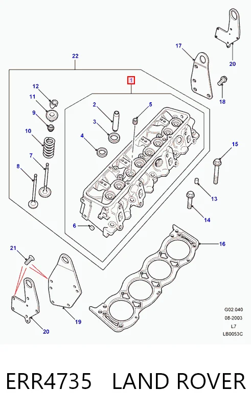 Głowica cylindrów Land Rover Discovery II SUV (LJ ,LT) (1998 - 2004) cena, od 2511,47 USD