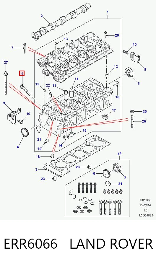 ERR6066 Land Rover Świeca żarowa