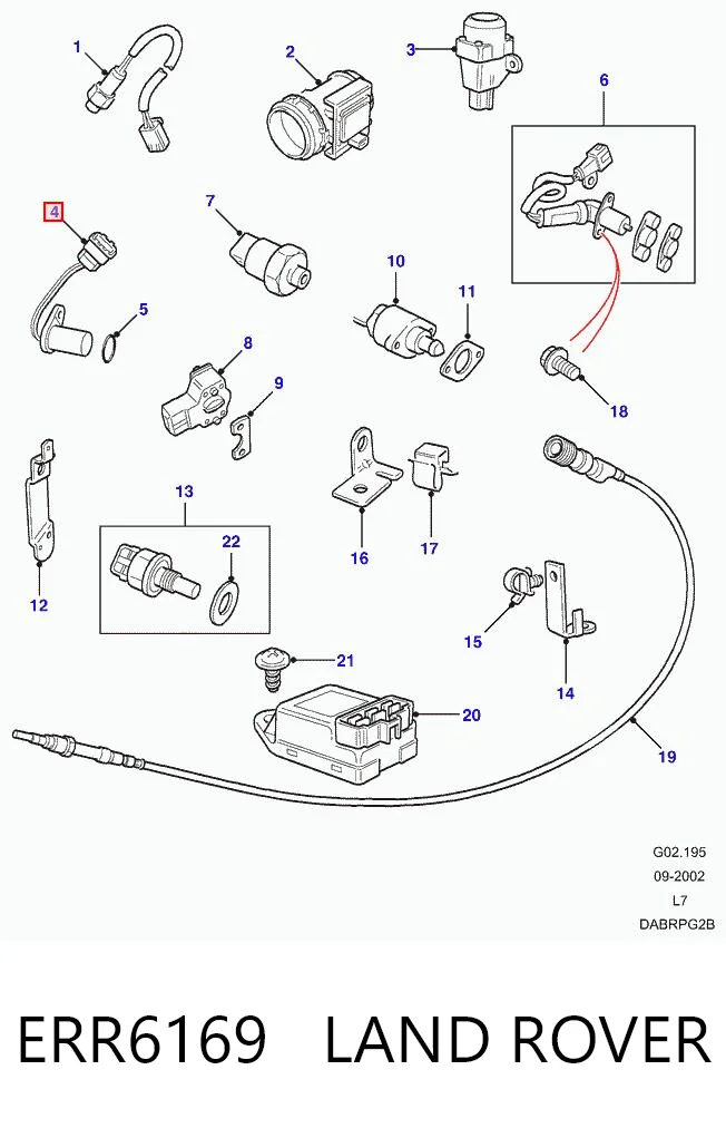 Do koszyka Czujnik położenia wałka rozrządu Land Rover Range Rover II LP, P38A