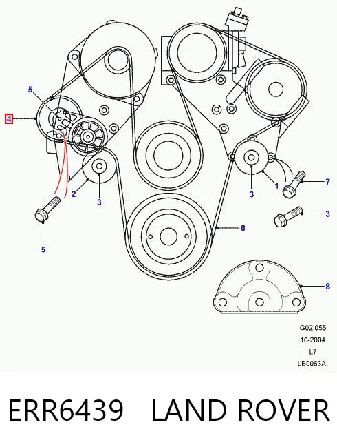 ERR6439 Land Rover Napinacz paska napędowego