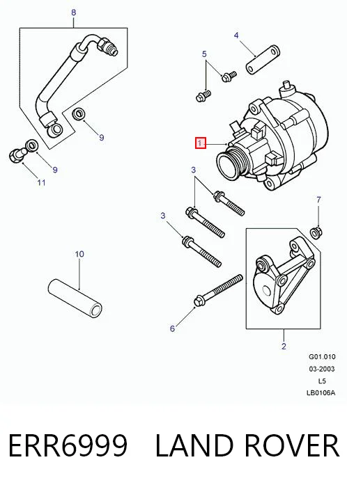 ERR6999 Land Rover Alternator