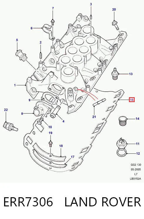 Uszczelka kolektora ssącego do Land Rover Discovery II LJ ,LT