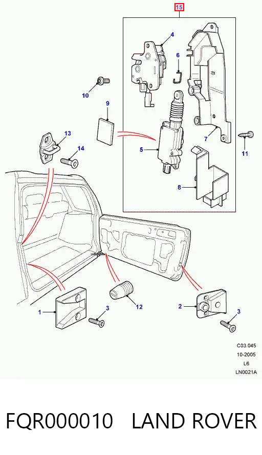 Zamek klapy bagażnika (3/5 drzwi tylnych) do Land Rover Freelander I L314
