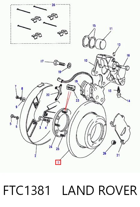 FTC1381 VAG Tarcza hamulcowa tylna