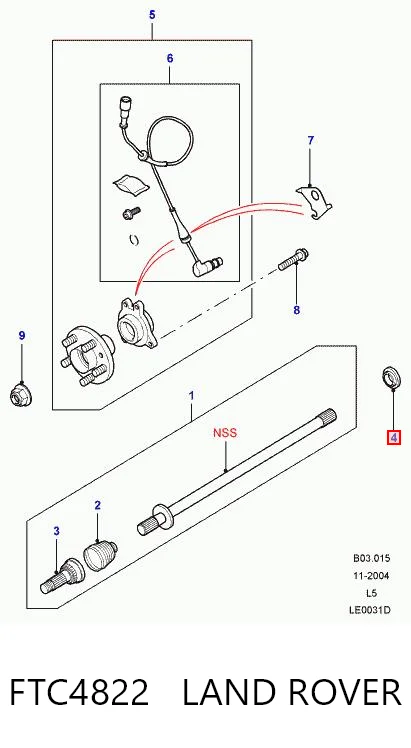 Uszczelniacz półosi mostu przedniego do Land Rover Range Rover II LP, P38A
