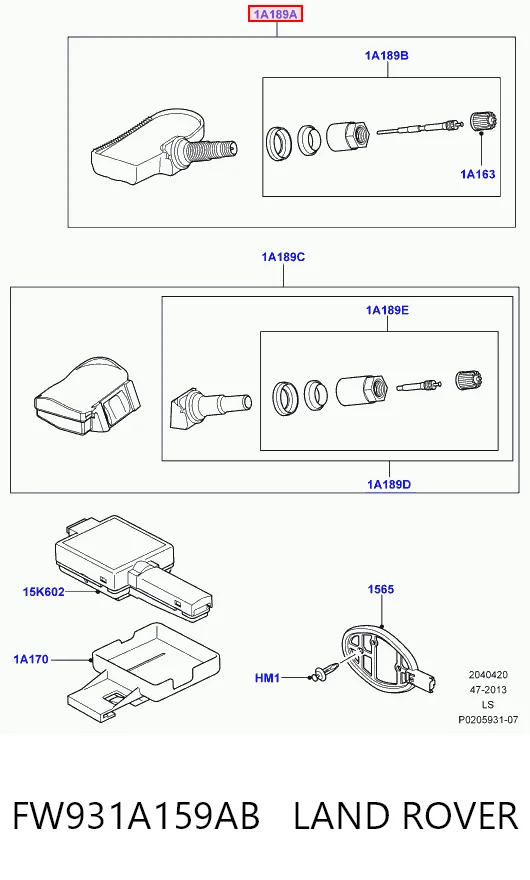 Czujnik ciśnienia w oponach Land Rover Discovery IV SUV (L319) (2009 - 2018) cena, od 53,80 USD