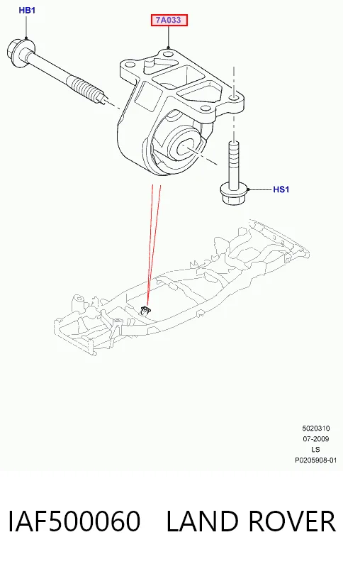 Poduszka (podpora skrzyni biegów) Land Rover Discovery III SUV (LR3) (2004 - 2009) cena, od 61,79 USD