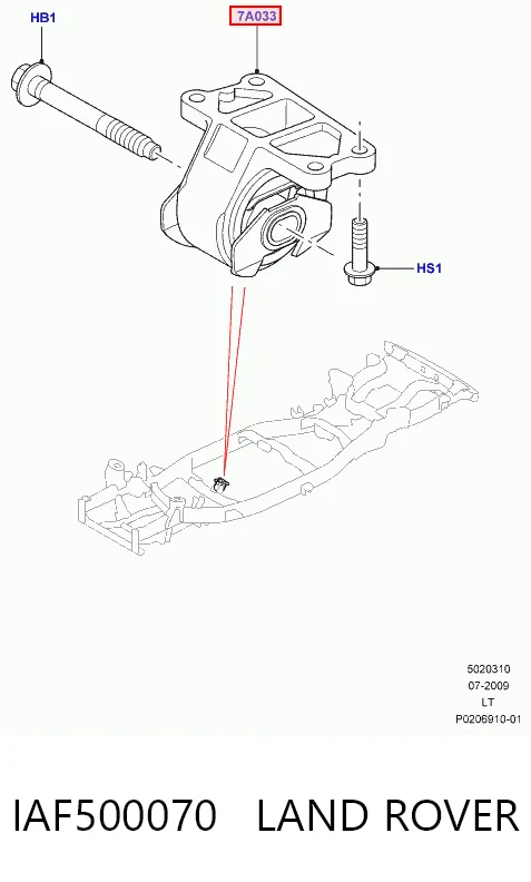 Poduszka (podpora skrzyni biegów) do Land Rover Range Rover SPORT I L320