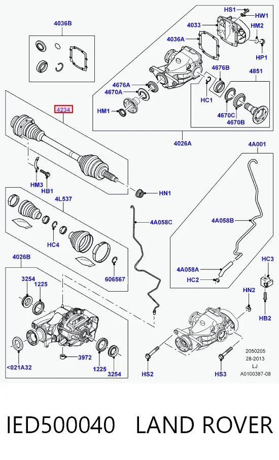 Do koszyka Półoś tylna Land Rover Range Rover III L322