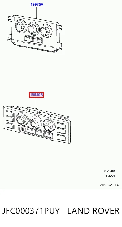 Sterownik trybów ogrzewania/klimatyzacji Land Rover Range Rover III SUV (L322) (2002 - 2009) cena, od 157,38 USD