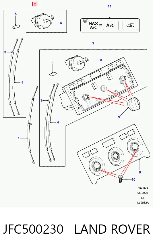 Sterownik trybów ogrzewania/klimatyzacji Land Rover Freelander I SUV (L314) (1997 - 2006) cena, od 95,80 USD