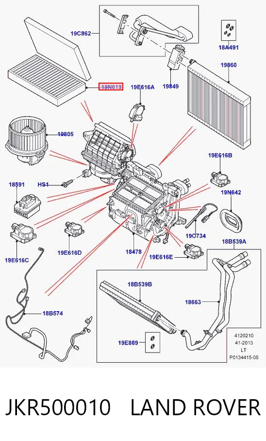 JKR500010 Land Rover Filtr kabiny