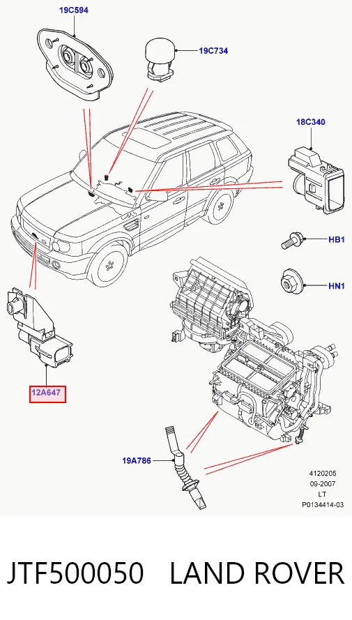 Czujnik temperatury zewnętrznej Land Rover Range Rover SPORT I SUV (L320) (2005 - 2013) cena, od 20,94 USD