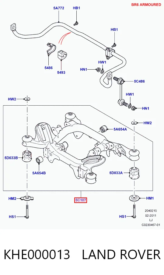 Korpus osi tylnej Land Rover Range Rover III SUV (L322) (2002 - 2009) cena, od 3692,14 USD