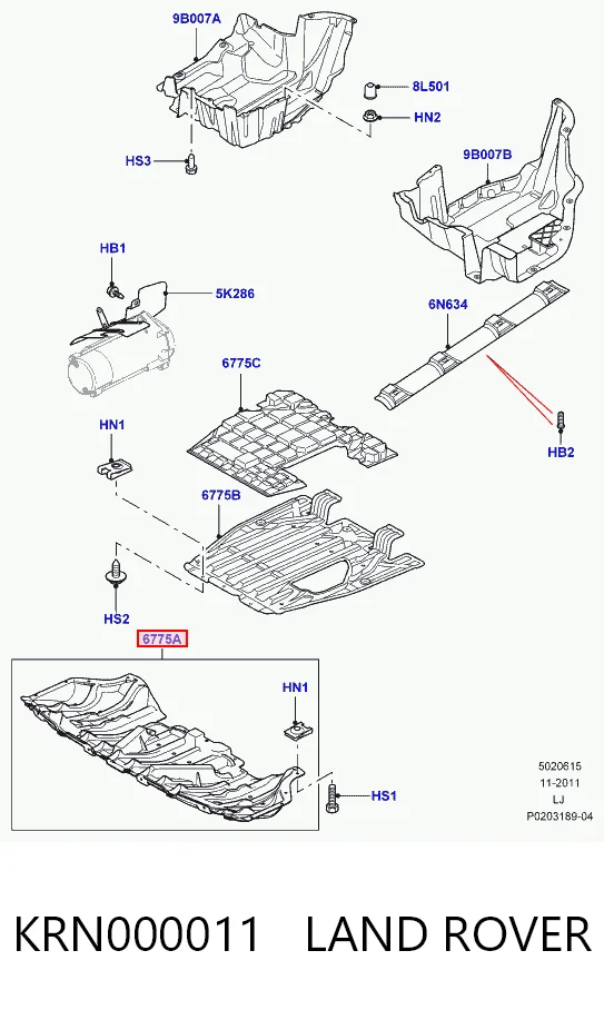 Osłona silnika, miski (przedziału silnika) do Land Rover Range Rover III L322