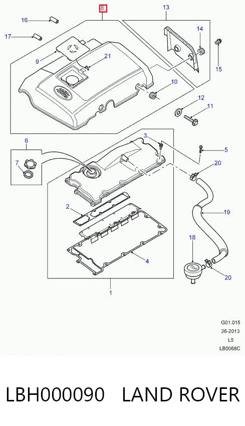 Pokrywa silnika dekoracyjna do Land Rover Discovery LJ ,LT