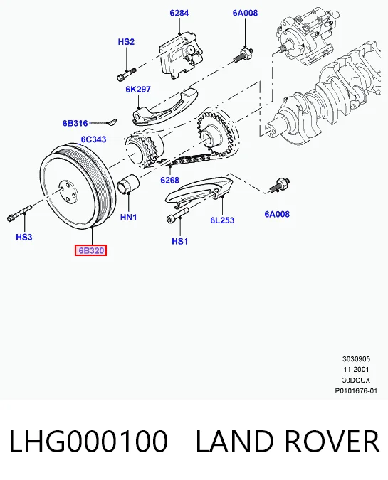 Koło pasowe wału korbowego VD1146 Continental/Siemens