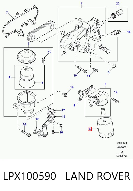  Filtr oleju Land Rover Discovery 2