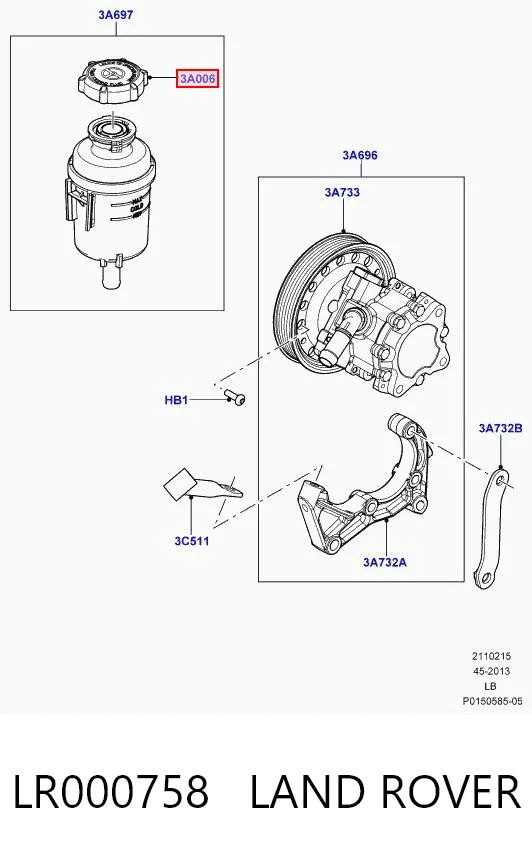 A8016 Polcar Korek zbiornika pompy wspomagania hydraulicznego