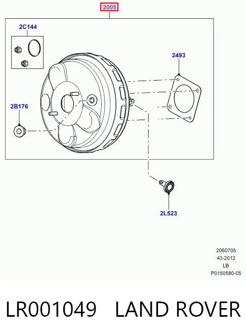 Wzmacniacz próżniowy hamulców do Land Rover Freelander II L359