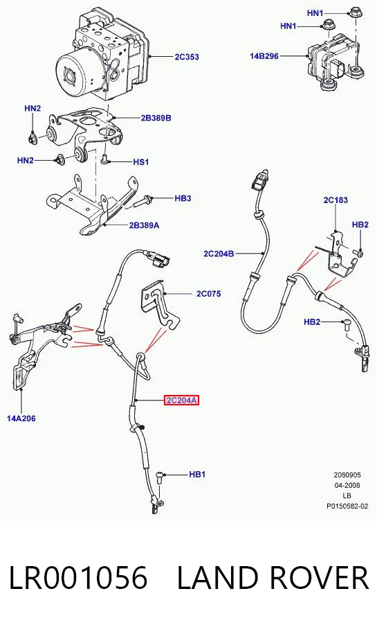Do koszyka Czujnik ABS przedni Land Rover Freelander II L359