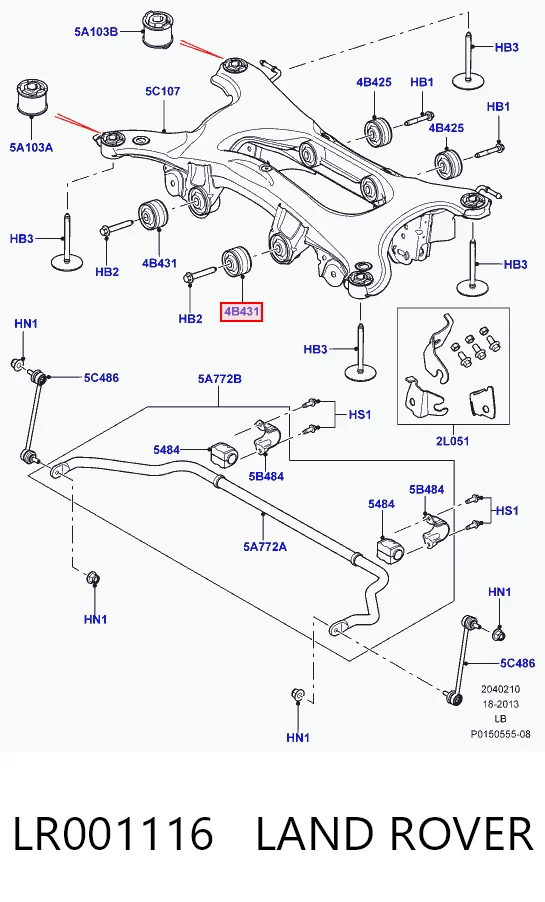 Silentblock tylnej belki Land Rover Freelander 2