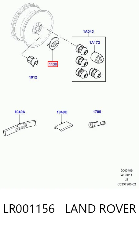 Do koszyka Kołpak do obręczy koła Land Rover Freelander II L359