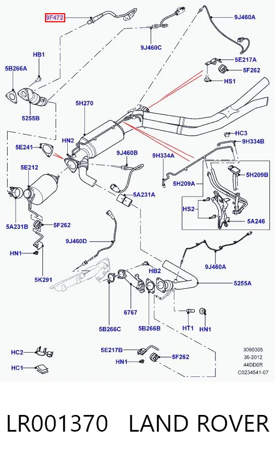 Sonda lambda, czujnik tlenu do Land Rover Freelander II L359