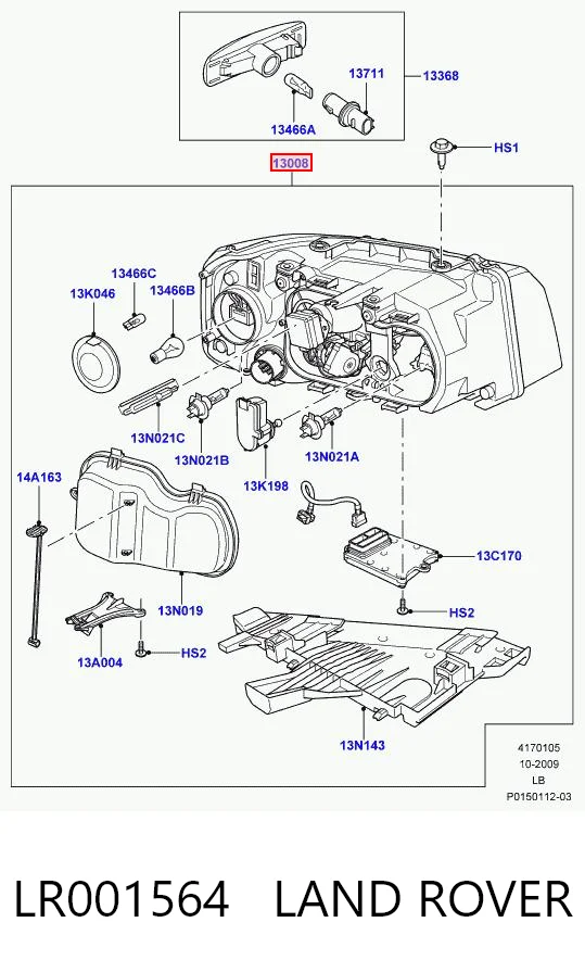 Reflektor prawy Land Rover Freelander II SUV (L359) (2006 - 2014) cena, od 532,02 USD