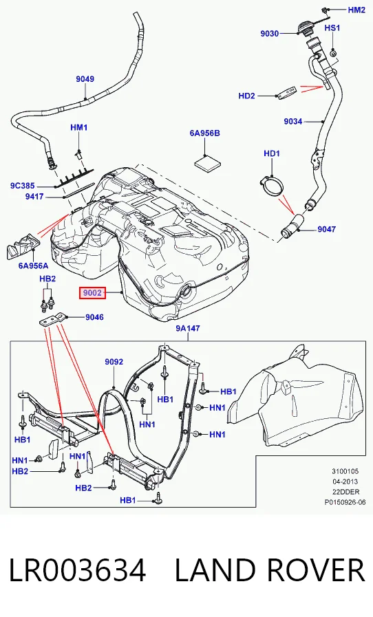 Zbiornik paliwa Land Rover Freelander II SUV (L359) (2006 - 2014) cena, od 333,58 USD