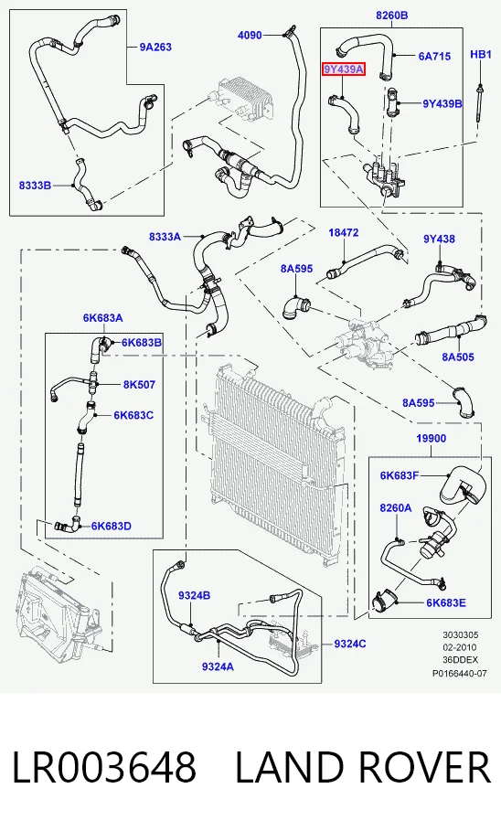 Przewód (króciec) układu chłodzenia Land Rover Range Rover III SUV (L322) (2002 - 2009) cena, od 27,80 USD