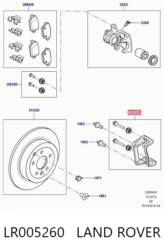 Jarzmo zacisku hamulcowego tylnego do Land Rover Freelander II L359